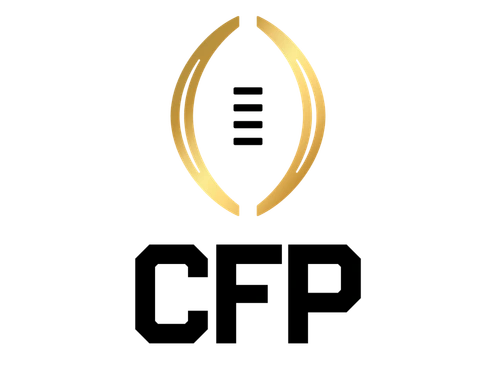 College Football Playoffs Logo featuring the golden football and the letters CFP below.